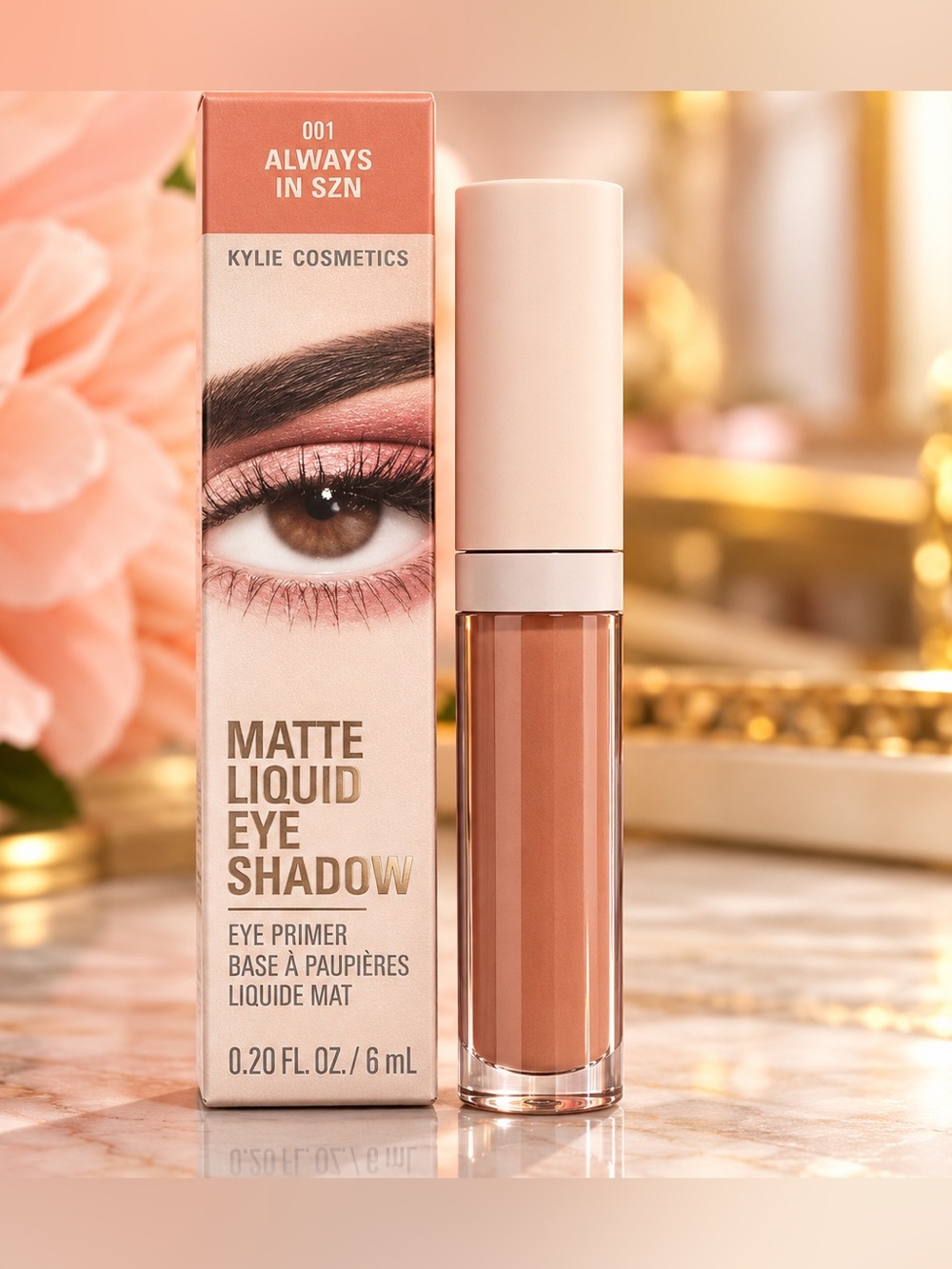 Kylie Cosmetics Matte Liquid Eye Shadow - Always In Szn (Peachy Brown)